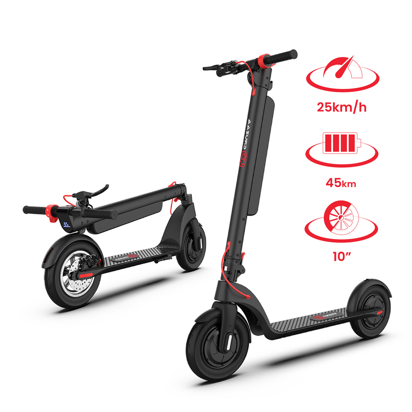 The Official Cruzaa Commuta E-Scooter 45km Range - 25kmh Top Speed - ships from UK