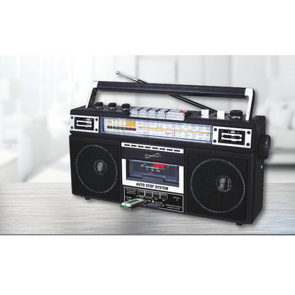 Supersonic 4 Band Bluetooth Radio & Cassette Player + Cassette To Mp3 Converter