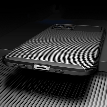 Carbon Fibre TPU Black Case - For iPhone 12 Pro Max