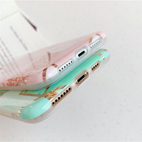 Marble Effect Soft TPU Pink Case - For iPhone 11