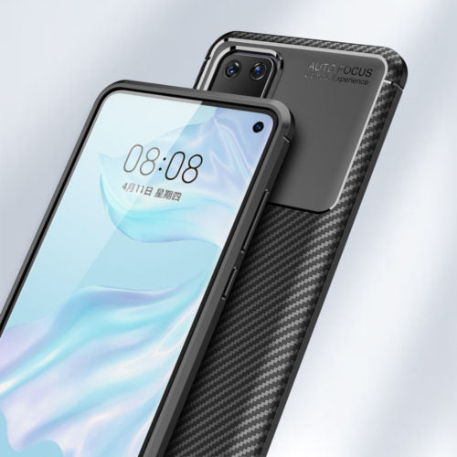 Carbon Fibre TPU Black Case - For Huawei P40