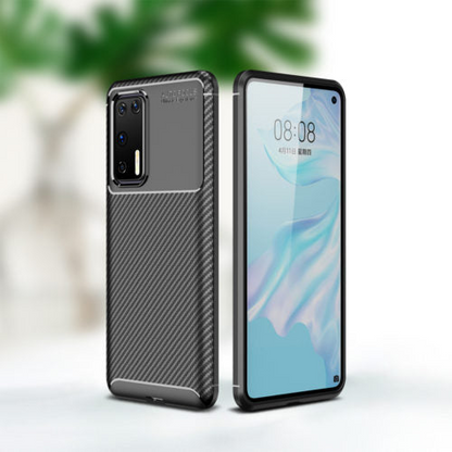 Carbon Fibre TPU Black Case - For Huawei P40