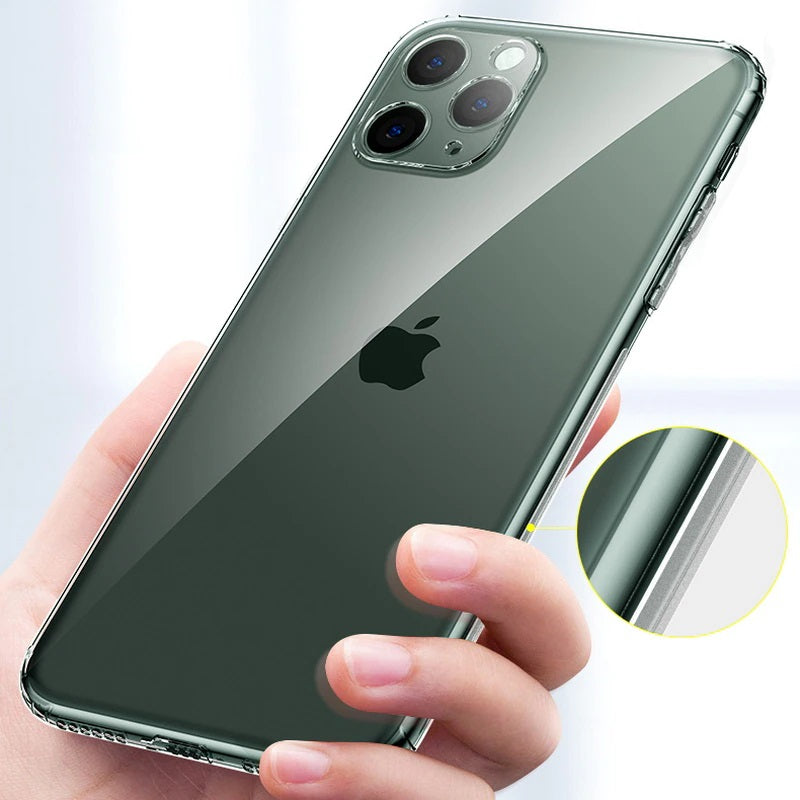 Soft TPU Clear Case with Dust Plug - For iPhone 12 Pro Max