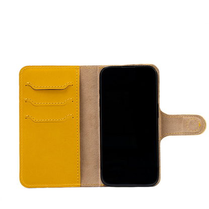 iPhone 14 series Leather MagSafe Folio Case Wallet with Grip