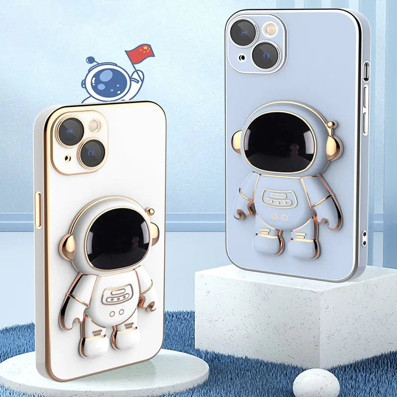 3D Astronaut Folding Stand Phone Case