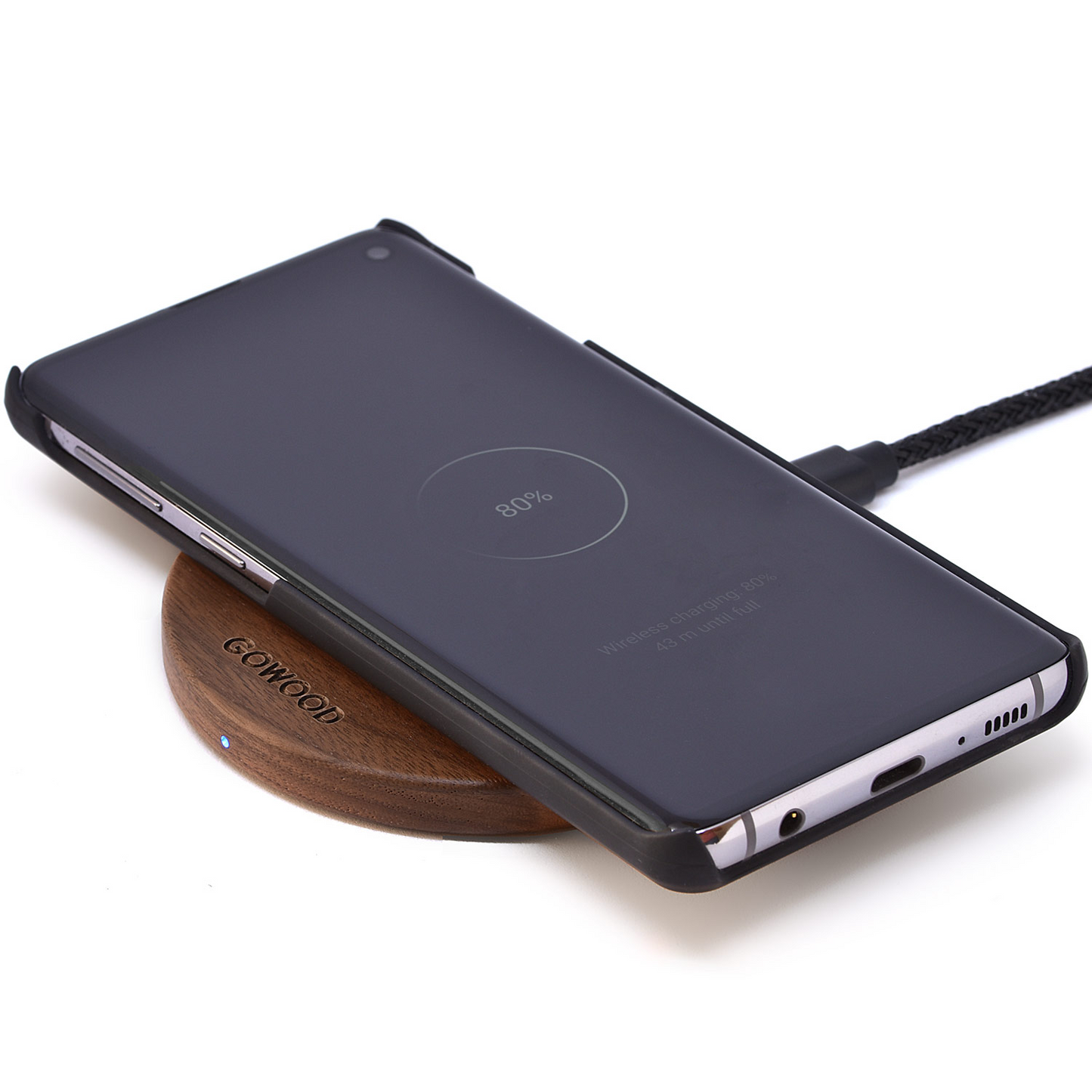 15W Fast Charge Walnut Wood Wireless Charger