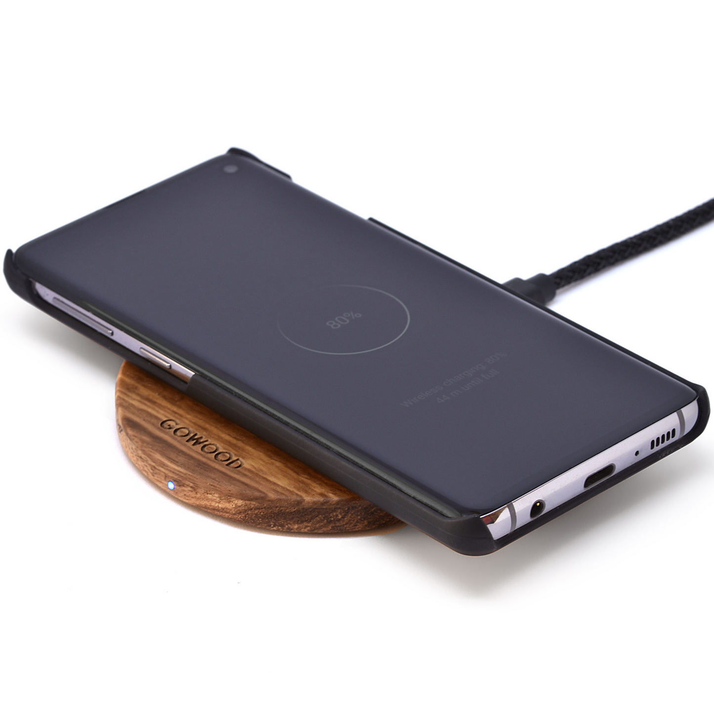 15W Fast Charge Zebra Wood Wireless Charger