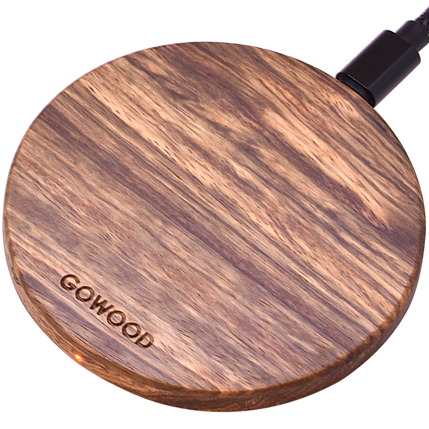 15W Fast Charge Zebra Wood Wireless Charger