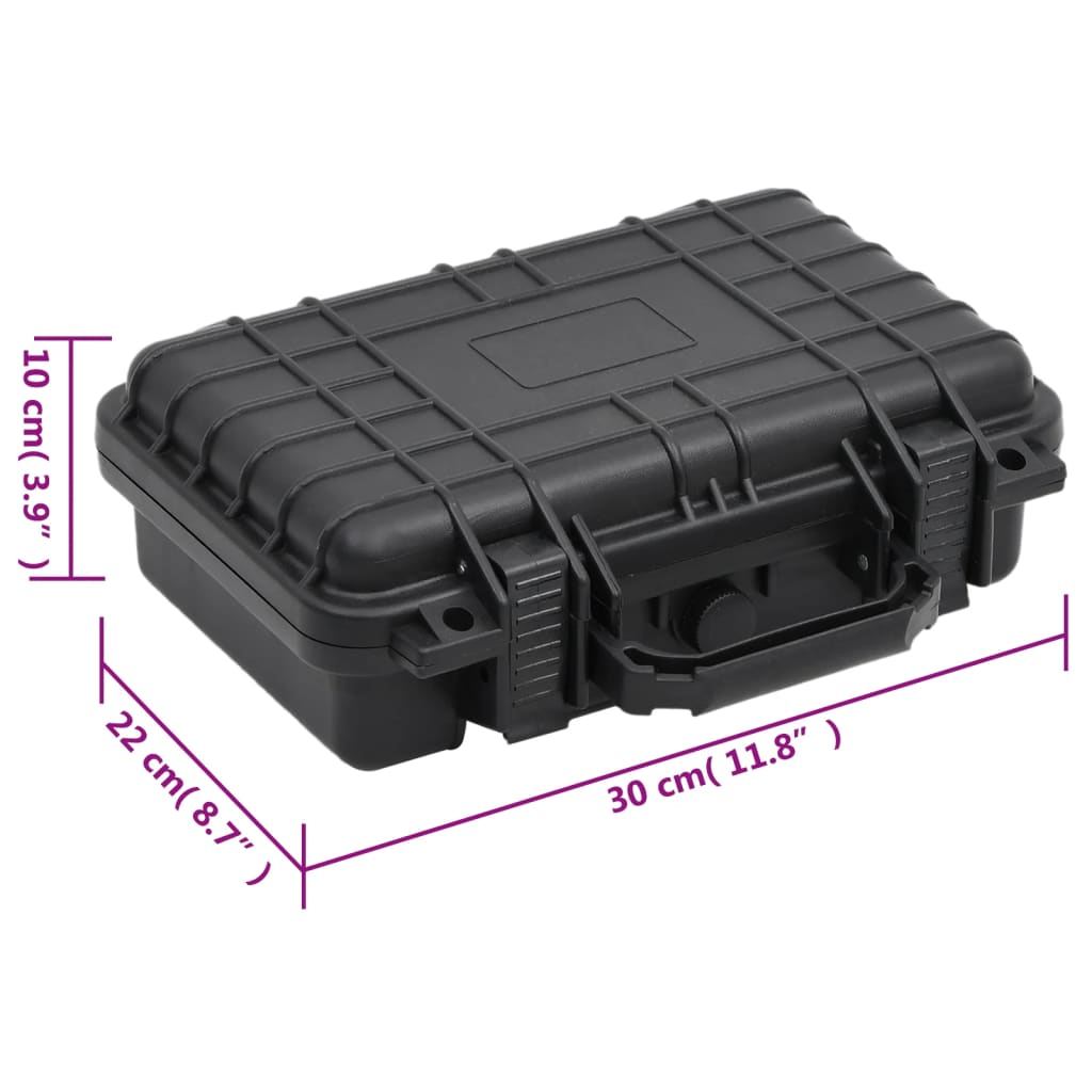 vidaXL Portable Flight Case Black 11.8"x8.7"x3.9" PP