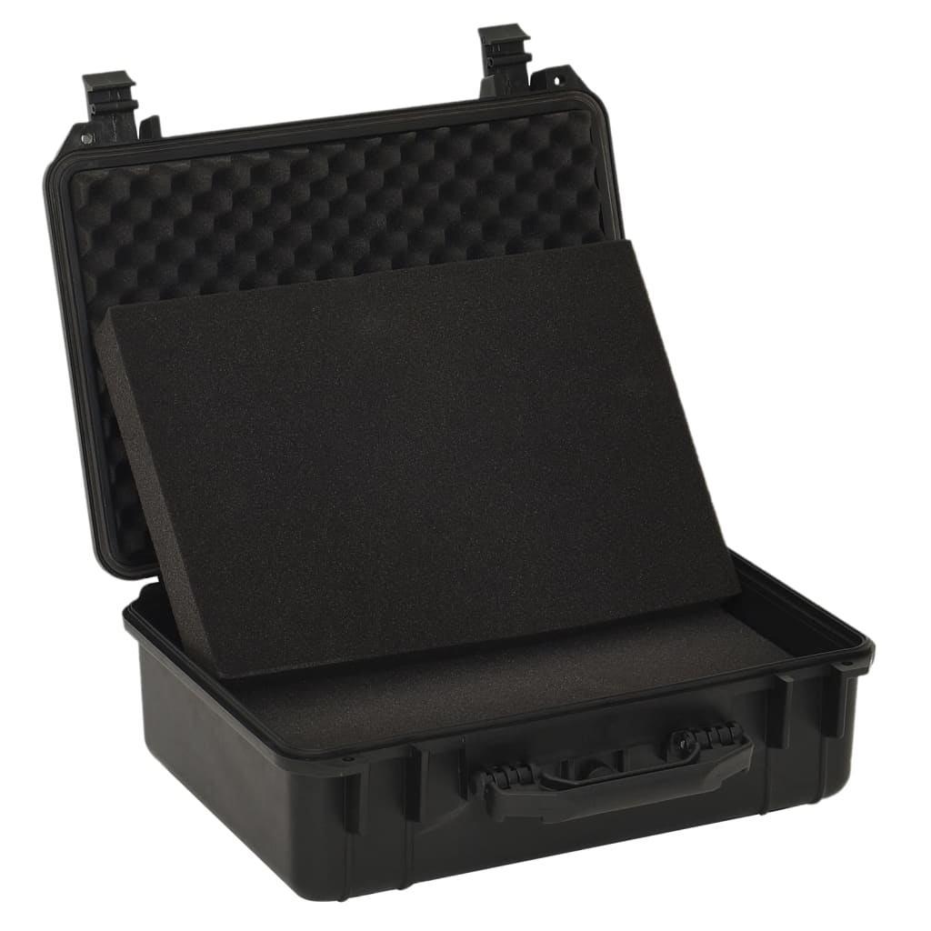 vidaXL Portable Flight Case Black 18.5"x14.2"x7.1" PP