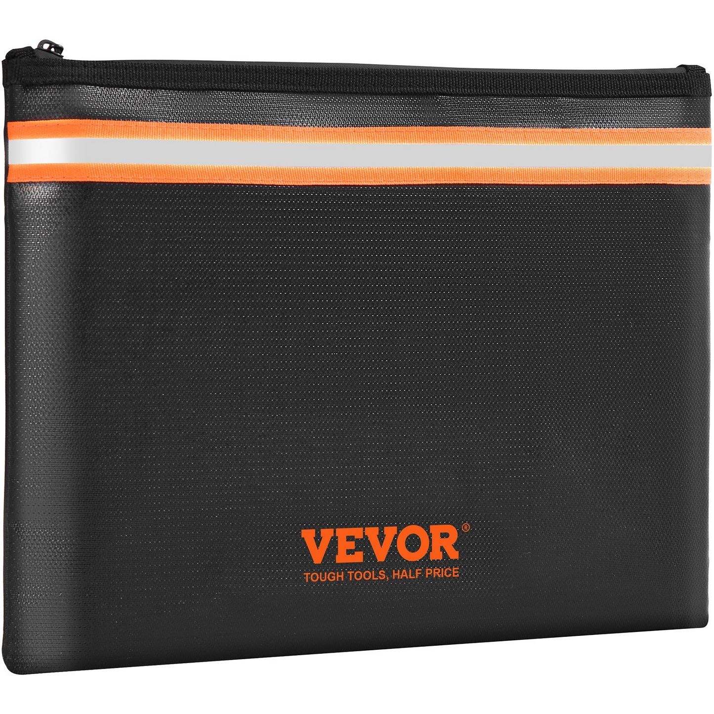 VEVOR Fireproof Document Bag, 13.4"x10" Fireproof Money Bag 2000℉, Fireproof and Waterproof Bag with A Card Pocket, Zipper, and Reflective Strip, for Money, Documents, Jewelry and Passport