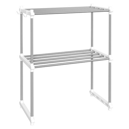 Microwave Shelf White 20.1"x10.6"x24.8" Aluminum