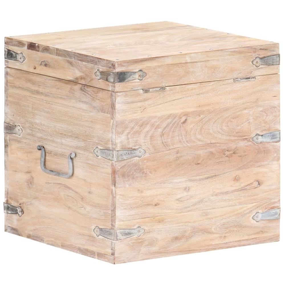 Chest 15.7"x15.7"x15.7" Solid Acacia Wood