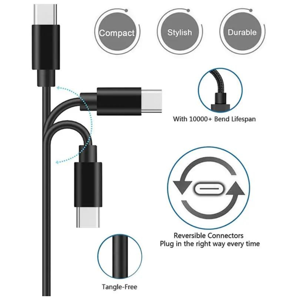 2x 6FT Usb-C Charging Data Cable