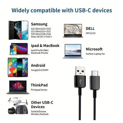 2x 6FT Usb-C Charging Data Cable