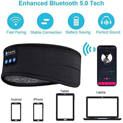 Bluetooth Headphones Soft Elastic Eye Mask